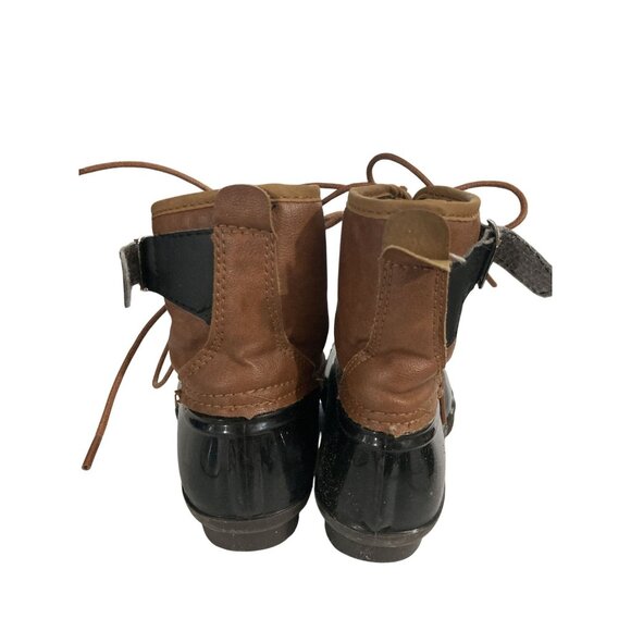 I love YoKids Gavin-70K Kids Size 11 Brown Black Rubber Duck Boots shoes - Picture 3 of 7